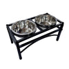 Nunbell Elevated Pet Feeder with Stainless Steel Bowls – Small