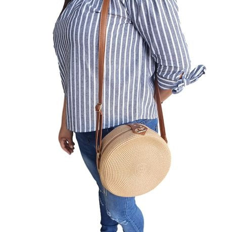 S-Cape Round Rattan Straw Bag