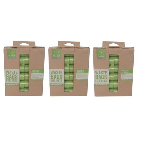 Nunbell Bio-Degradable Pet Waste Bags - 36 Rolls