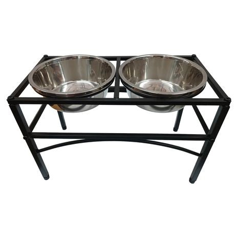Nunbell Elevated Pet Feeder with Stainless Steel Bowls – Medium
