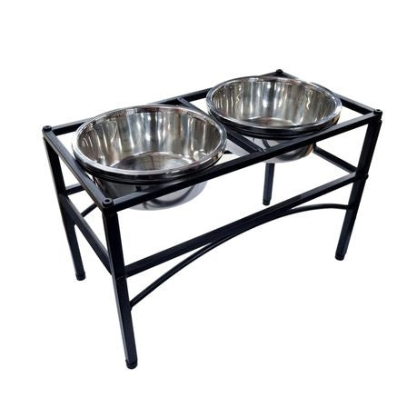 Nunbell Elevated Pet Feeder with Stainless Steel Bowls – Medium