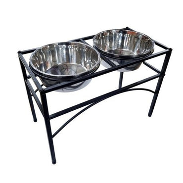 Nunbell Elevated Pet Feeder with Stainless Steel Bowls – Large