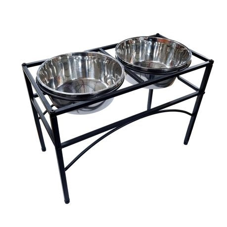 Nunbell Elevated Pet Feeder with Stainless Steel Bowls – Large